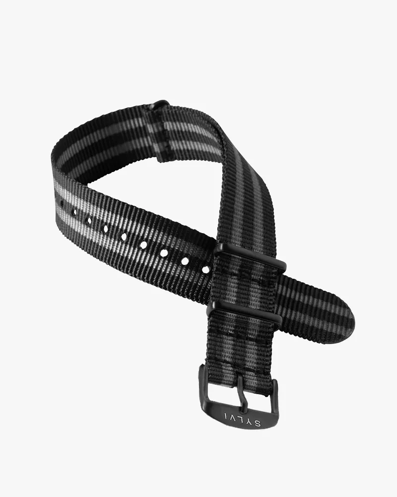 24mm Grey Black Nylon Strap - Image 3