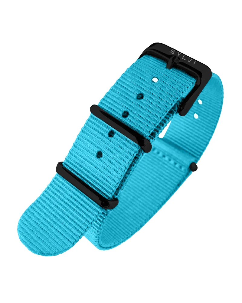 24mm Sky Blue Nylon Strap - Image 3