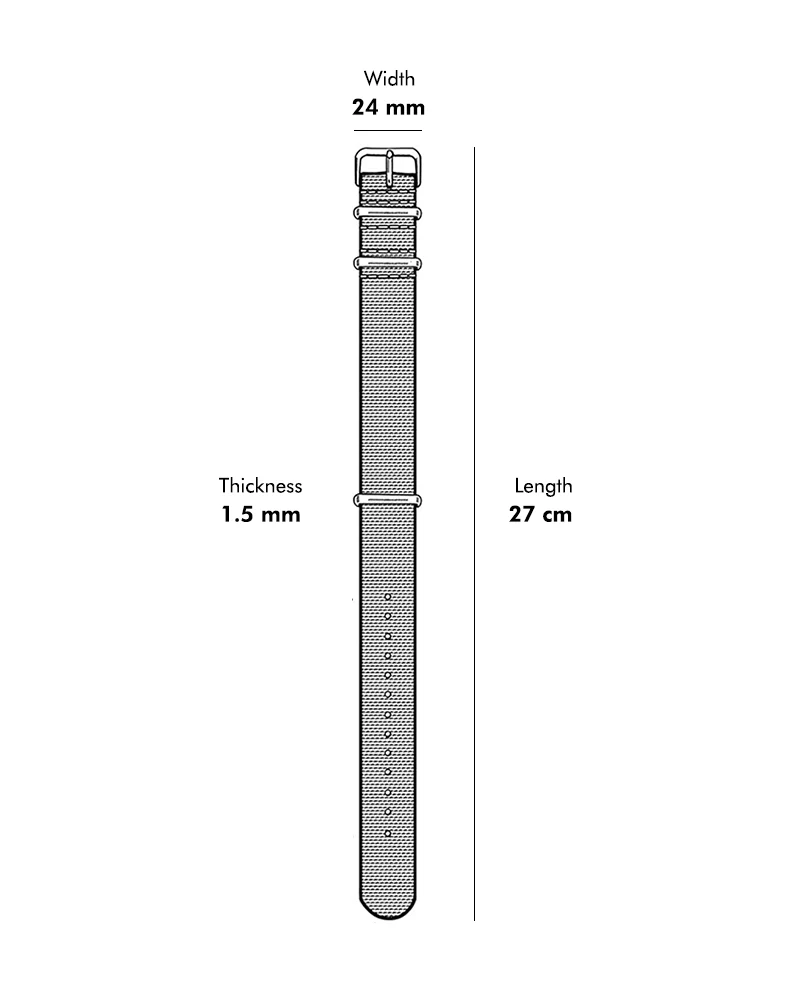 24mm White Nylon Strap - Image 6