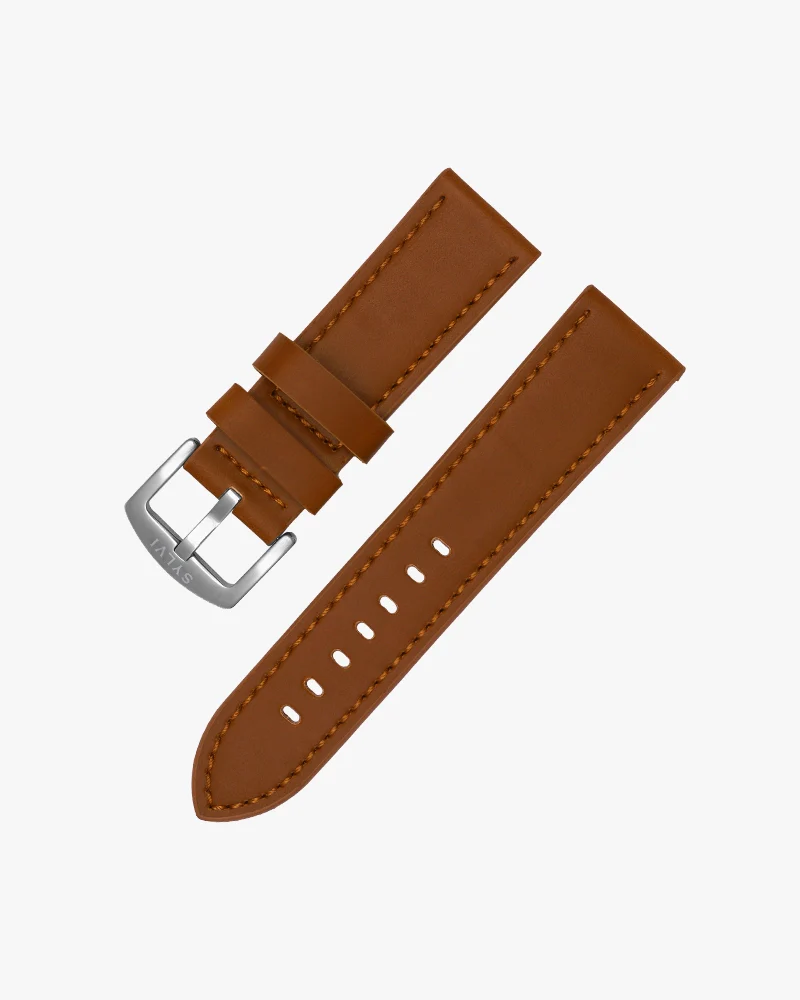 24mm Brown Leather Strap - Image 3