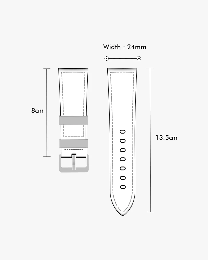 24mm Brown Leather Strap - Image 5