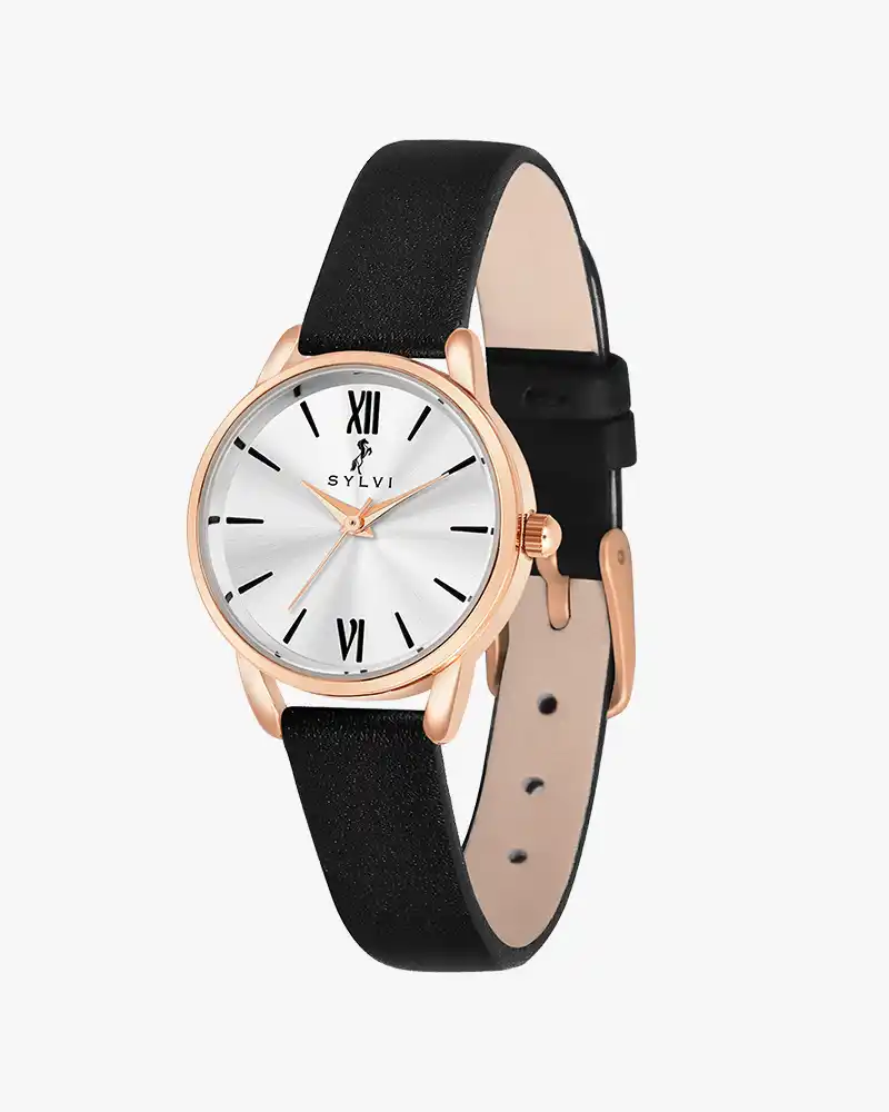 Dazzle White Rose Black Leather - Image 4