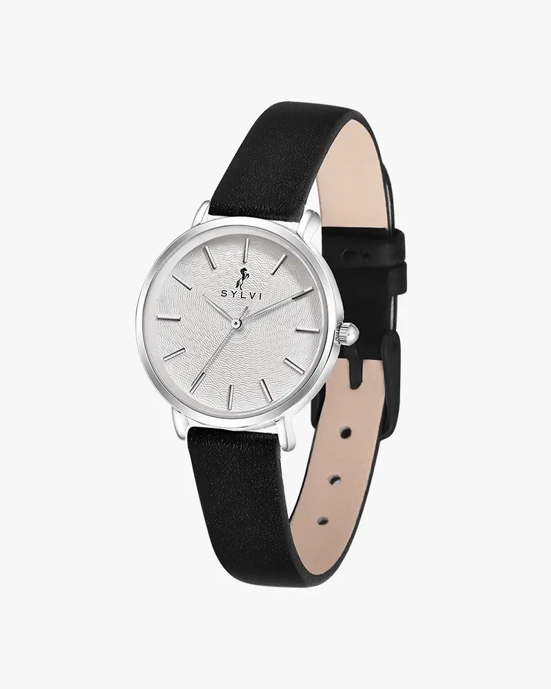 Riva Ivory Silver Black Leather - Image 4