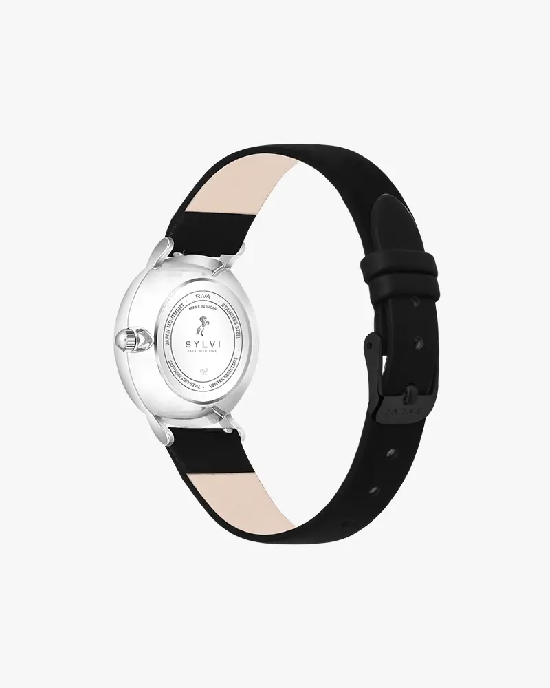 Riva Ivory Silver Black Leather - Image 5